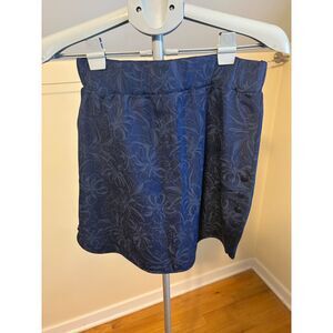 NWT L'Etoile Sport Blue Floral Skort with Shorties Medium Athleisure Elegance